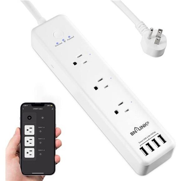 Smart Power Strip Compatible with Smart Plug WiFi Outlets Surge Protector - Picture 6 of 6